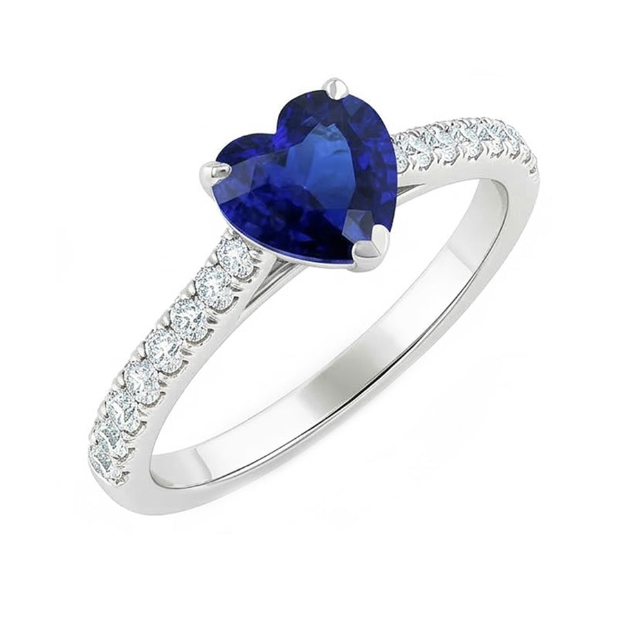 natural round sapphire 2.50ct ring side angle