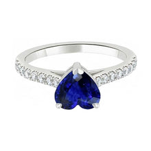 natural round sapphire 2.50ct ring top view