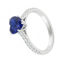 natural round sapphire 2.50ct ring profile view