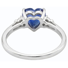 natural round sapphire 1.75ct ring front view