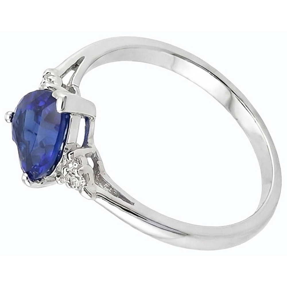 natural round sapphire 1.75ct ring side angle