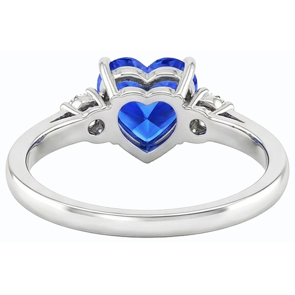 natural round sapphire 1.75ct ring band detail