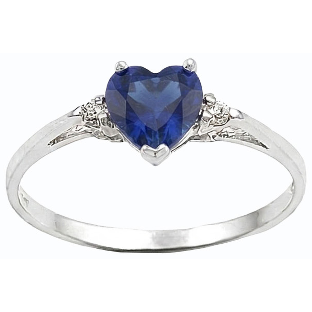 natural round sapphire 1.75ct ring top view