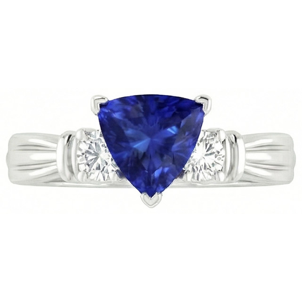 natural round sapphire 1.75ct ring side angle