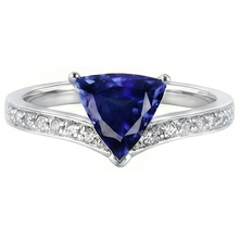 Round Natural Earth Mined Diamond Trillion Sapphire Ring Enhancer 2.50 Carats Gold 14K