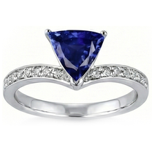 Round Natural Earth Mined Diamond Trillion Sapphire Ring Enhancer 2.50 Carats Gold 14K