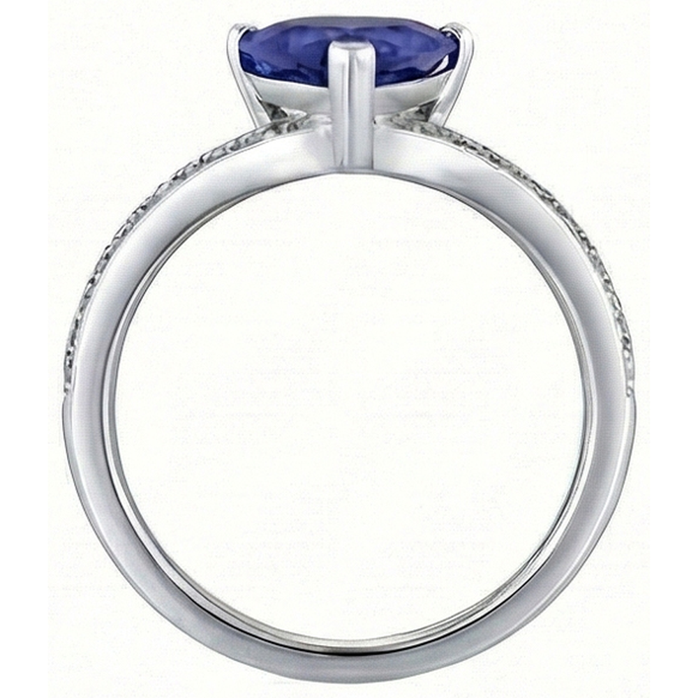 Round Natural Earth Mined Diamond Trillion Sapphire Ring Enhancer 2.50 Carats Gold 14K