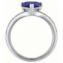Round Natural Earth Mined Diamond Trillion Sapphire Ring Enhancer 2.50 Carats Gold 14K