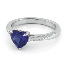 natural round sapphire 2ct ring side angle