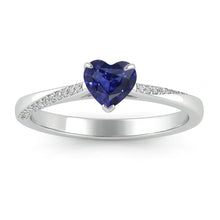 natural round sapphire 2ct ring top view