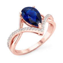 Round Natural Earth Mined Diamond & Oval Blue Sapphire Engagement Ring 4.50 Carats Gold