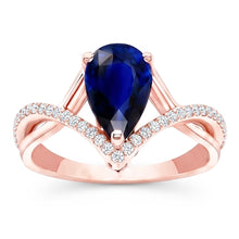 Round Natural Earth Mined Diamond & Oval Blue Sapphire Engagement Ring 4.50 Carats Gold