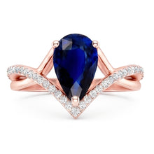 Round Natural Earth Mined Diamond & Oval Blue Sapphire Engagement Ring 4.50 Carats Gold