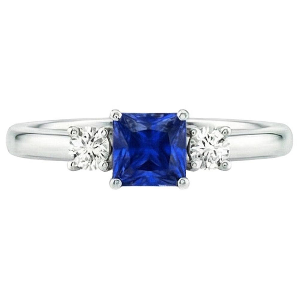 natural round sapphire 1.25ct ring side angle