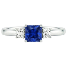 natural round sapphire 1.25ct ring side angle