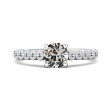 Round Old Cut Genuine Diamond Anniversary Ring With Accents 2.50 Carats