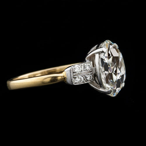 Round Old Cut Natural Earth Mined Diamond Wedding Ring 5 Carats Ladies Gold Jewellery