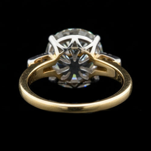 Round Old Cut Natural Earth Mined Diamond Wedding Ring 5 Carats Ladies Gold Jewellery