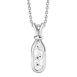 Round Old European Three Stone Natural Earth Mined Diamond Pendant 1.50 Carats Gold 14K
