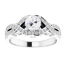 Round Old Mine Cut Genuine Diamond Prong Set Infinity Style 4.25 Carats