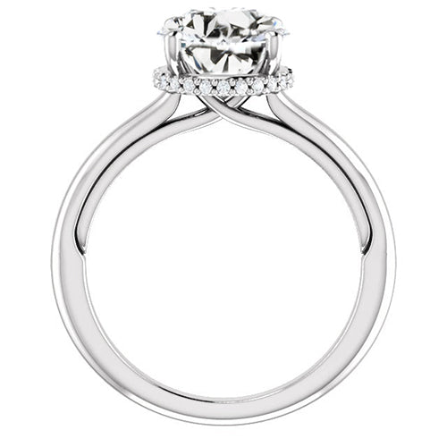 Round Old Mine Cut Genuine Natural Earth Mined Diamond Ring 4 Prong Set Gold 6.50 Carats