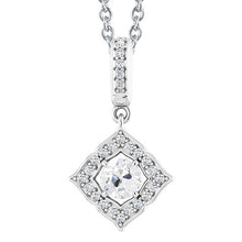 Round Old Mine Cut Halo Genuine Diamond Pendant Slide 2.50 Carats