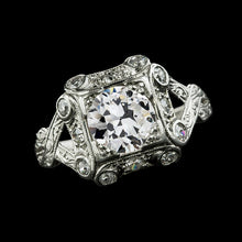 Round Old Mine Cut Real Diamond Ring Antique Style 3 Carats Split Shank
