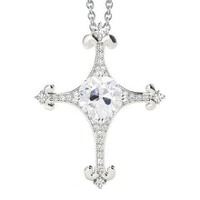 Round Old Miner Cross Real Natural Earth Mined Diamond Pendant 2.50 Carats With Chain