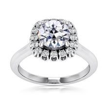 Round Old Miner Diamond Halo Anniversary Ring Gold Natural 5.75 Carats