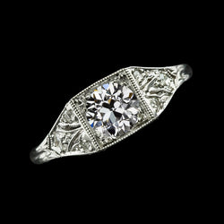Round Old Miner Diamond Real Wedding Ring 2.75 Carats Vintage Style