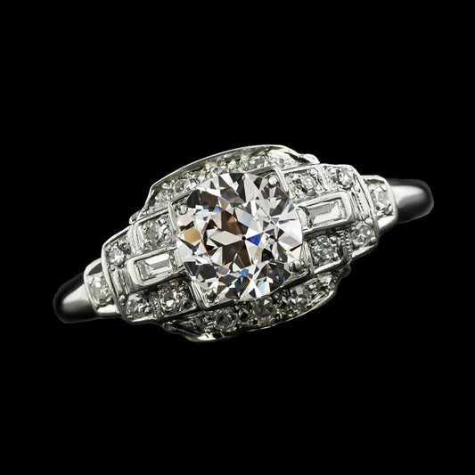 Round Old Miner Genuine Diamond Ring 3.25 Carats White Gold 14K Jewelry
