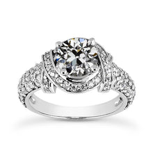 Round Old Miner Genuine Diamond Ring Multi Row Accents Twisted Shank 5 Carats