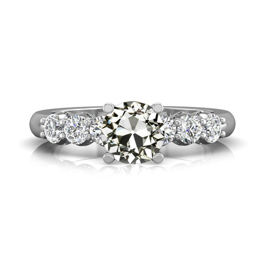 Round Old Miner Genuine Diamond Wedding Ring Gold Jewelry 4.50 Carats