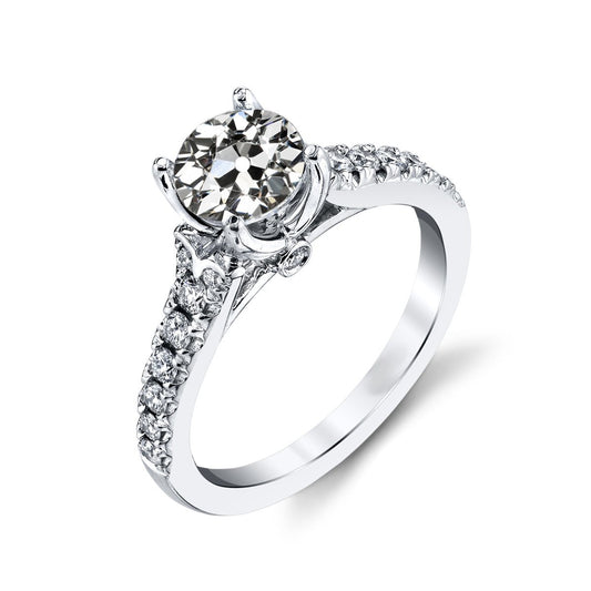 Round Old Miner Diamond Wedding Ring Women's Jewelry 3.50 Carats