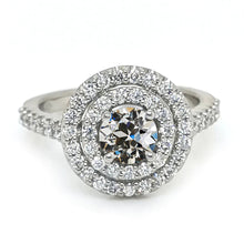 Round Old Miner Natural Diamond Double Halo Ring 14K Gold 4.50 Carats