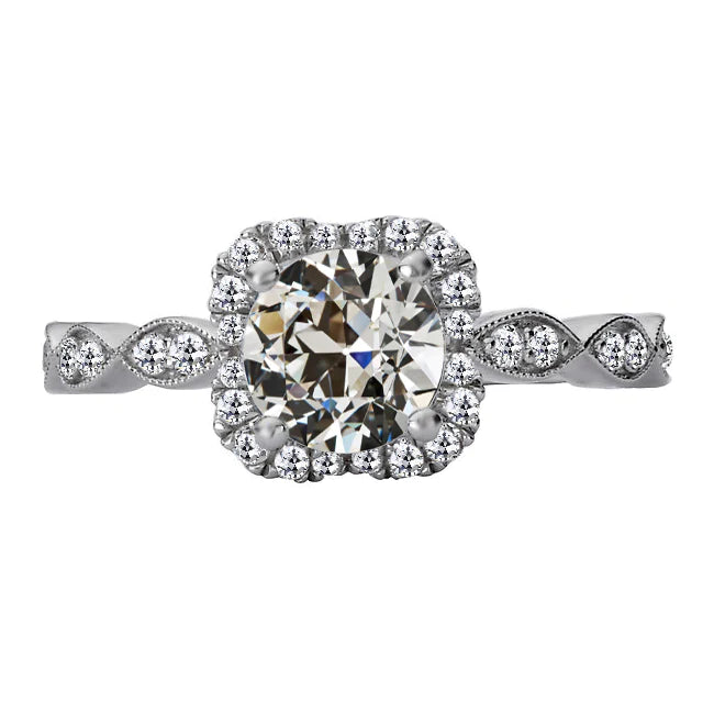 Round Old Miner Natural Diamond Halo Anniversary Ring 4.50 Carats