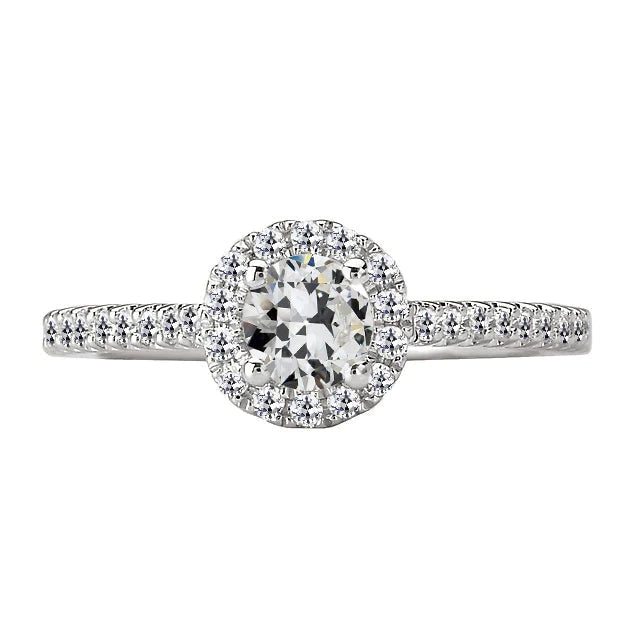 Round Old Miner Natural Diamond Halo Ring With Accents Jewelry Gold 4 Carats