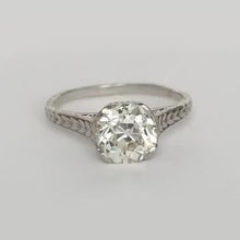 Round Old Miner Natural Diamond Solitaire Ring Vintage Style 1.50 Carats