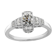 Round Old Miner Natural Earth Mined Diamond Anniversary Ring 2.25 Carats White Gold