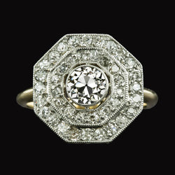Round Old Miner Real Diamond Double Halo Ring 5 Carats Ladies Jewelry