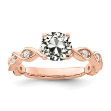 Round Old Miner Real Diamond Ring Infinity Prong Set 2.50 Carats 14K Gold