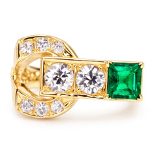 Round Old Miner Real Natural Earth Mined Diamond Ring With Emerald 2.75 Carats