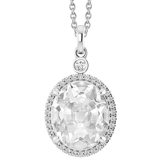 Round & Oval Old Miner Gold Halo Natural Diamond Pendant Necklace 6.50 Carats