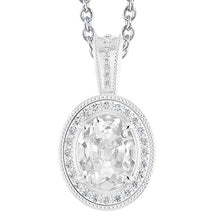 Round & Oval Old Miner Halo Natural Diamond Pendant 6 Carats Gold 14K
