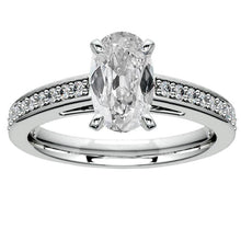 Round & Oval Old Miner Natural Diamond Wedding Ring 7 Carat 14K Gold Prong Set
