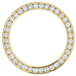 Round Custom Natural Earth Mined Diamond Bezel To Fit Rolex Date 34 Mm Watch 3.5 Carats