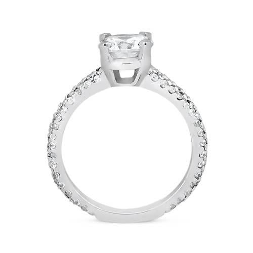 Round Real Diamond 1.52 Carat Engagement Anniversary Ring White Gold 14K