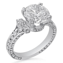 natural round diamond 4.75ct ring front view