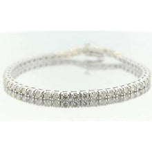 Round Real Diamond Bracelet Prong Set 5.40 Carats White Gold