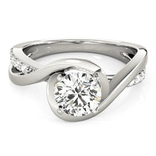 Round Real Diamond Engagement Ring 1.30 Carats Twisted Shank